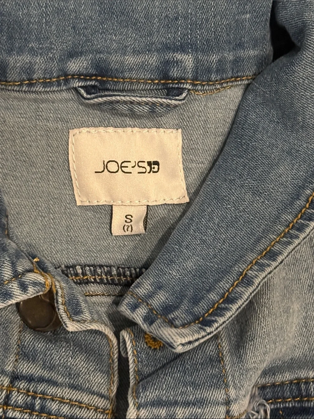 Joe's Girls 7Y Jeans Light Blue Denim Jacket with Floral Embroidery